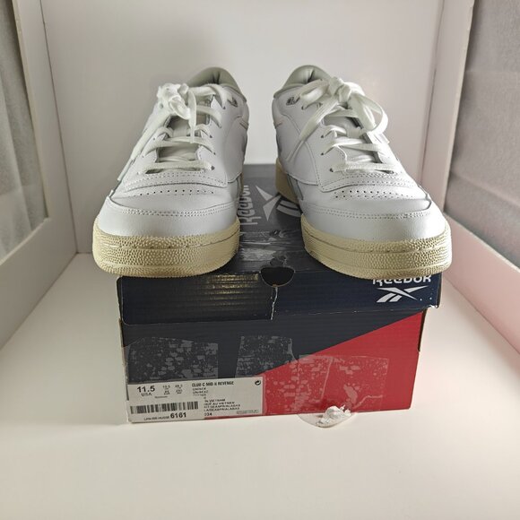 Reebok Club C Mid II Revenge White Sea Spray Alabaster Sneakers US11.5Men GY0034 - Picture 5 of 12